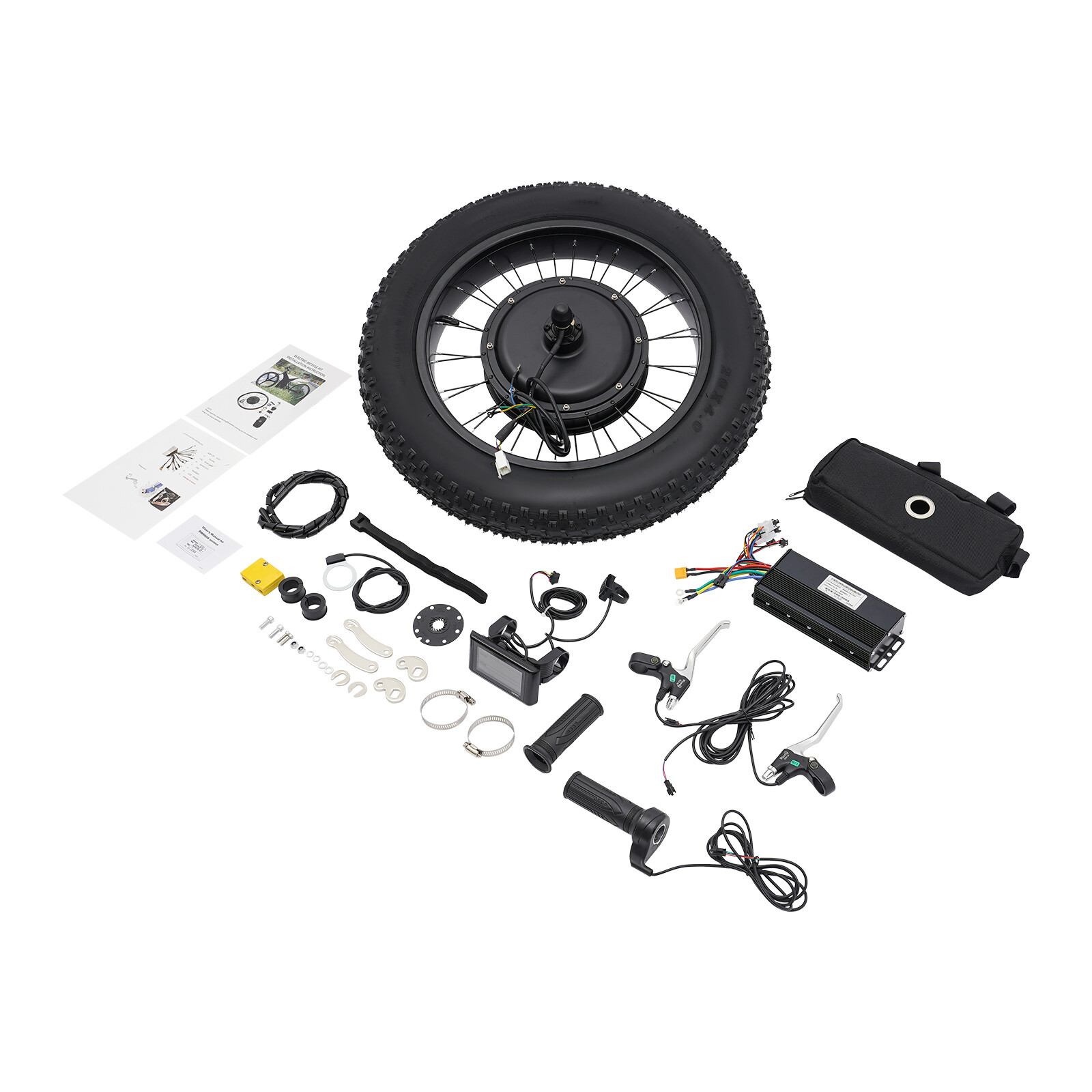 20in Rear Wheel 48V 1500W Electric Bicycle Ebike Conversion Kit Hub Motor LCD