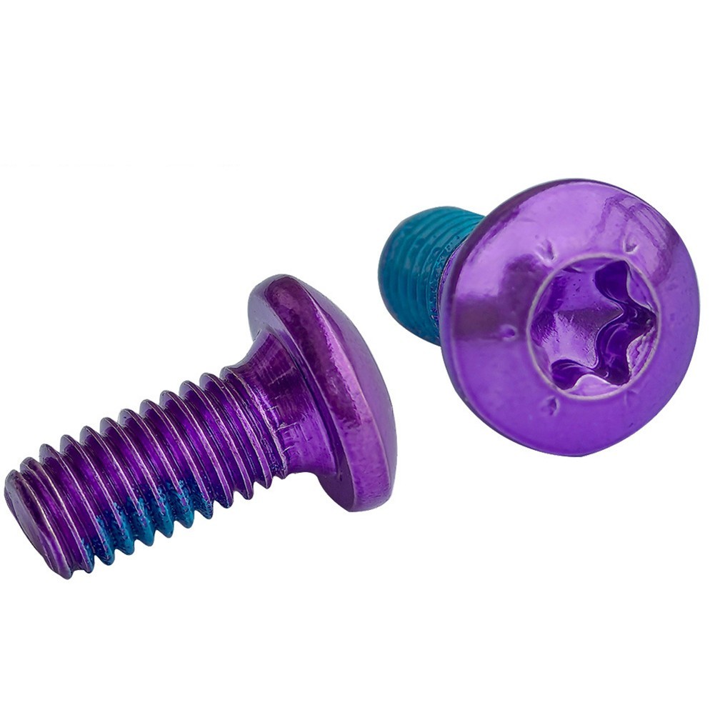 High Carbon Steel Purple T25 Screw Set for MTB Bike Disc Brake Rotors 12 Bolts