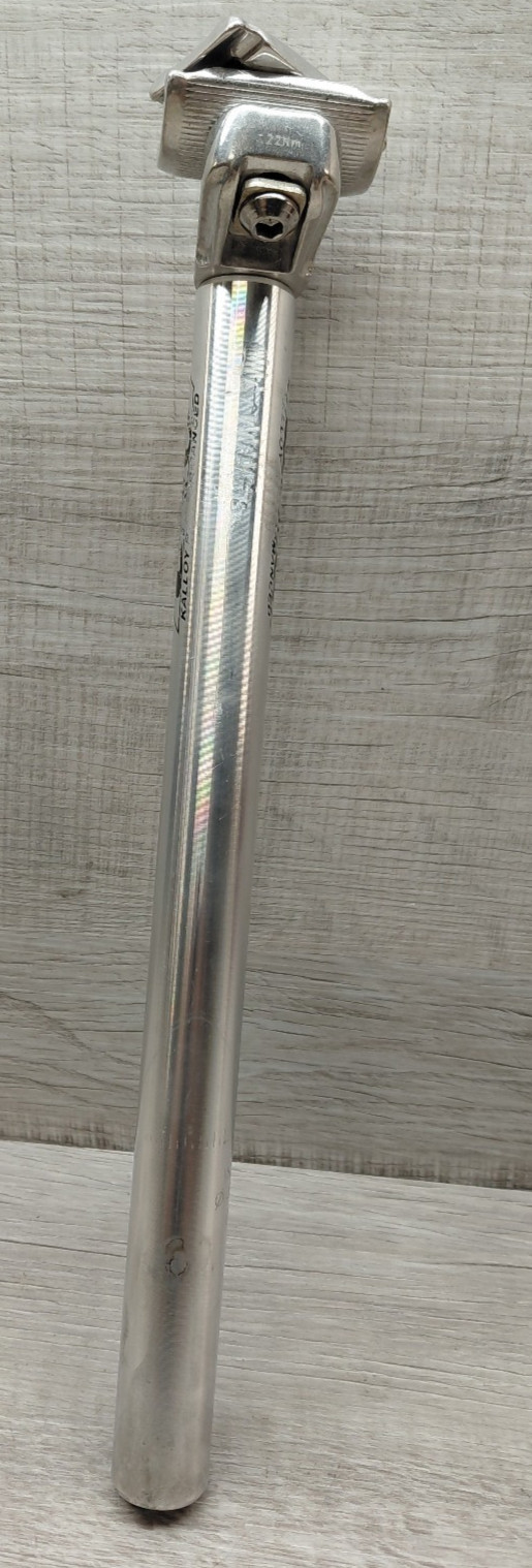 Vintage Kalloy Uno Alloy Advanced Seatpost 26.8 mm Silver 350mm MTB Bike