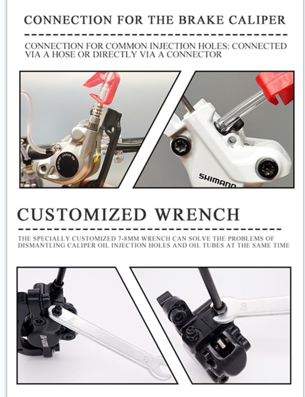 Hydraulic Disc Brake Bleed Kit, Universal Mineral Oil Bleeding Tool Set,