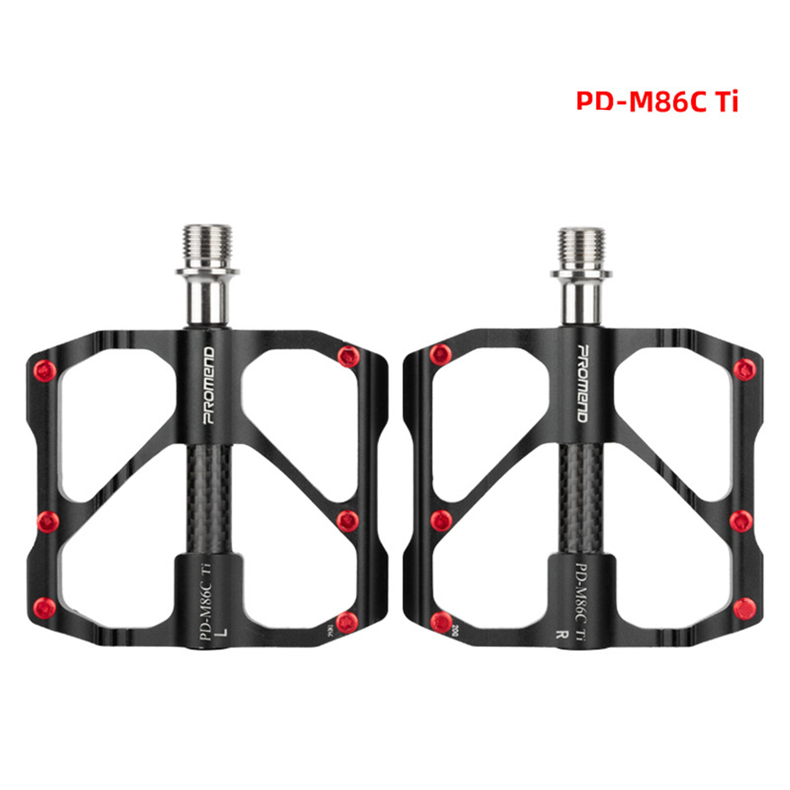 PROMEND Ultralight Carbon Titanium Bicycle Pedal MTB Road Bike Pedal 3 Bearings