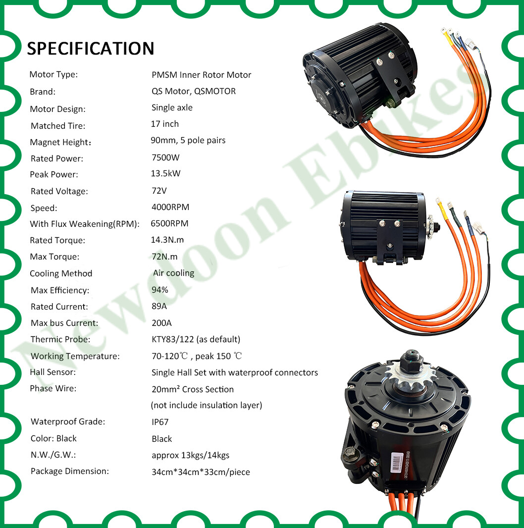 US Stock:QS138 90H V3 4000W middrive motor with ND72680 Fardriver controller kit