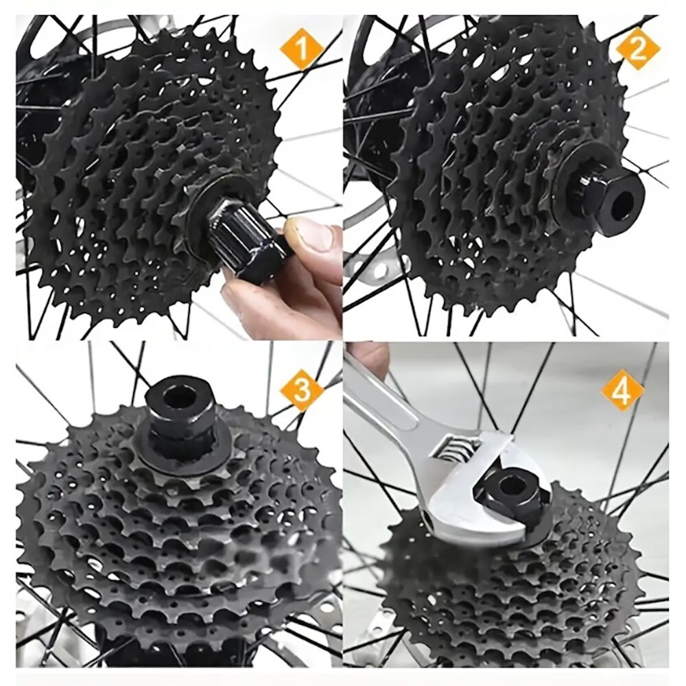 Black Bicycle Cassette Removal Tool – Works with all Shimano and SRAM Cassettes