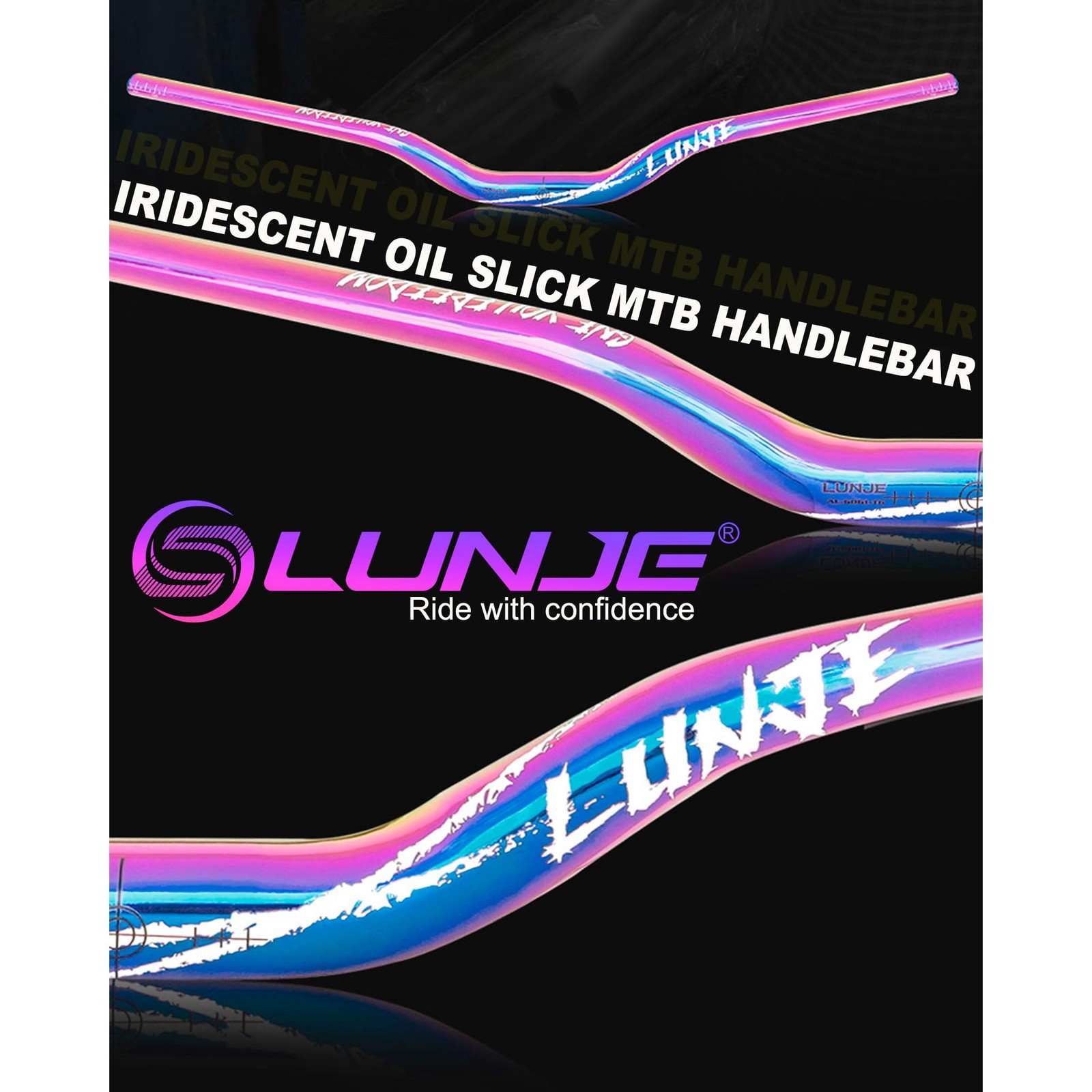 31.8mm Mountain Bike Handlebars, 55mm Rise Options, 780mm Cutable Width, Ligh…