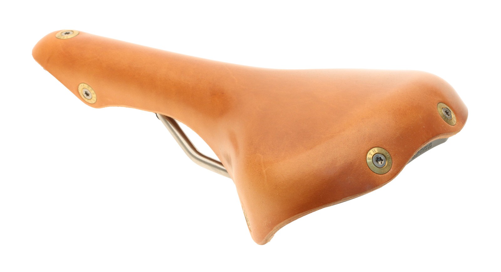 Gilles Berthoud Soulor Saddle Steel Rails Hard Leather Cover Natural NEW NOS NIB