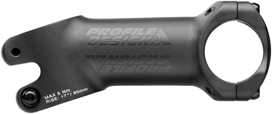 Profile Design 1/Seventeen Stem – 90 mm, 31.8 Clamp, +/-17, 1 1/8″, Alloy, Black