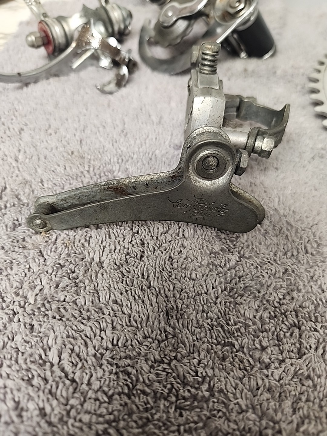 Vintage Rare Campagnolo Gran Sport Crank 3-Arm Steel, Derailleurs And Shifters.