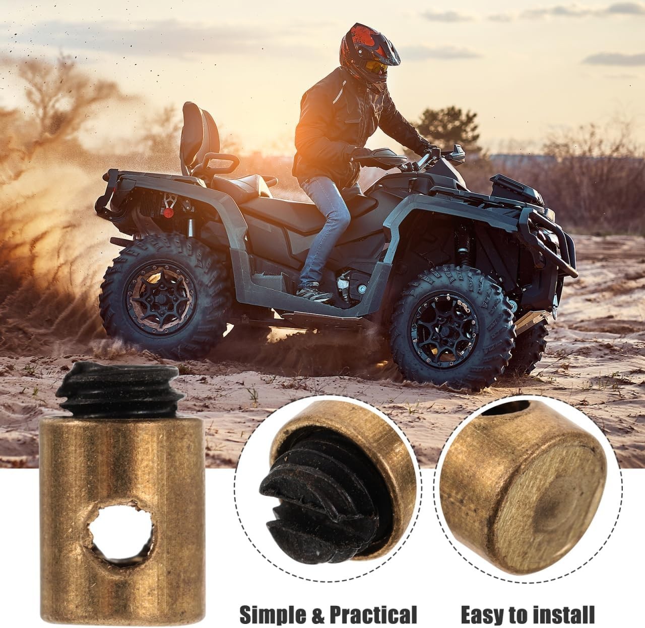 100x Cable Stop Wire Clutch End Barrel Screw For ATV Motorcycle Pit Bike 2.5mm