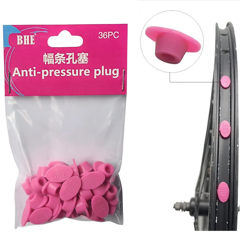 36Pcs/Bag MTB Road Bike Mountain Bike Rim Plug with Holes Rim Bike Wheel Plug Bi