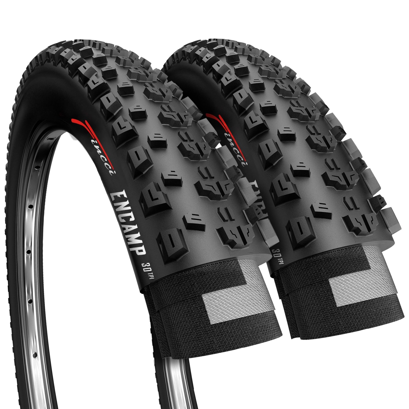 Fincci Pair 26×2.25 Bike Tire – Mountain Bike Tires 26 Inch, 57-559 – Black F…