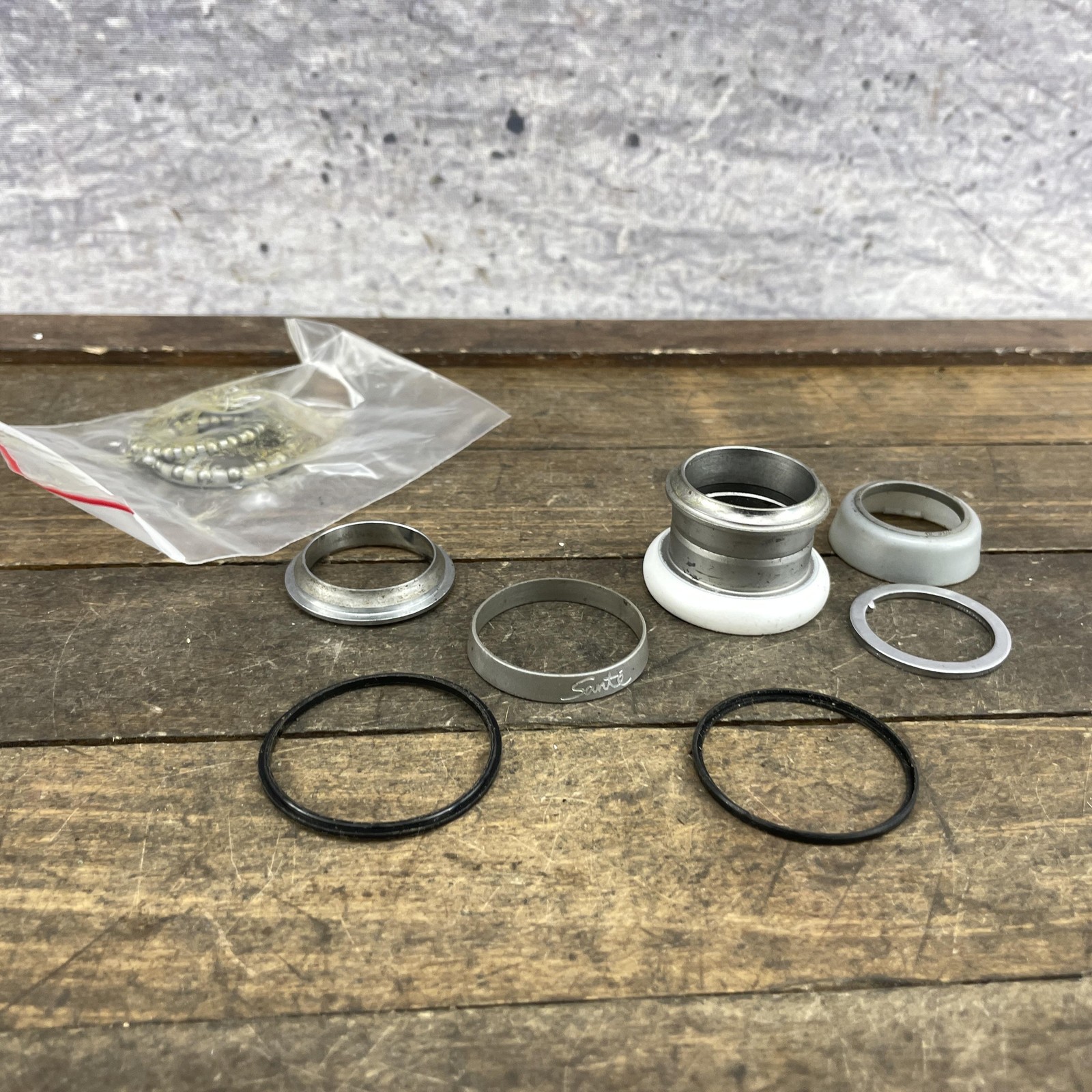 Vintage Shimano Sante 1 inch Threaded Headset PARTS Cover Trim Spacer Cups White