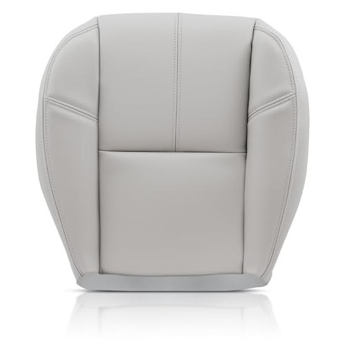 Driver Bottom Leather Seat Cover for Chevy Silverado 1500 2007-2014 – Gray