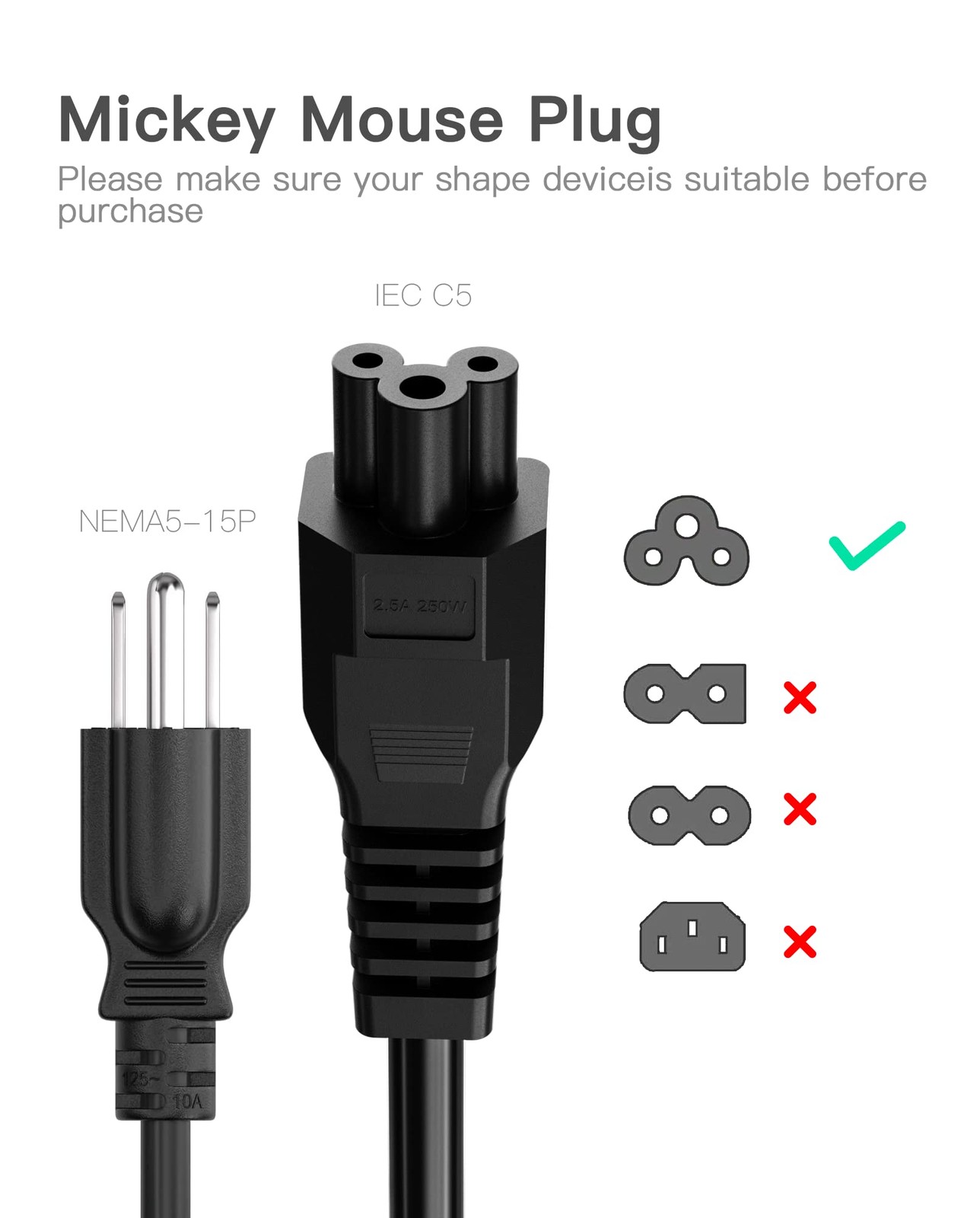 6ft Power Cord Fast Charging Cable Compatible with Ninebot by Segway P65/P100…