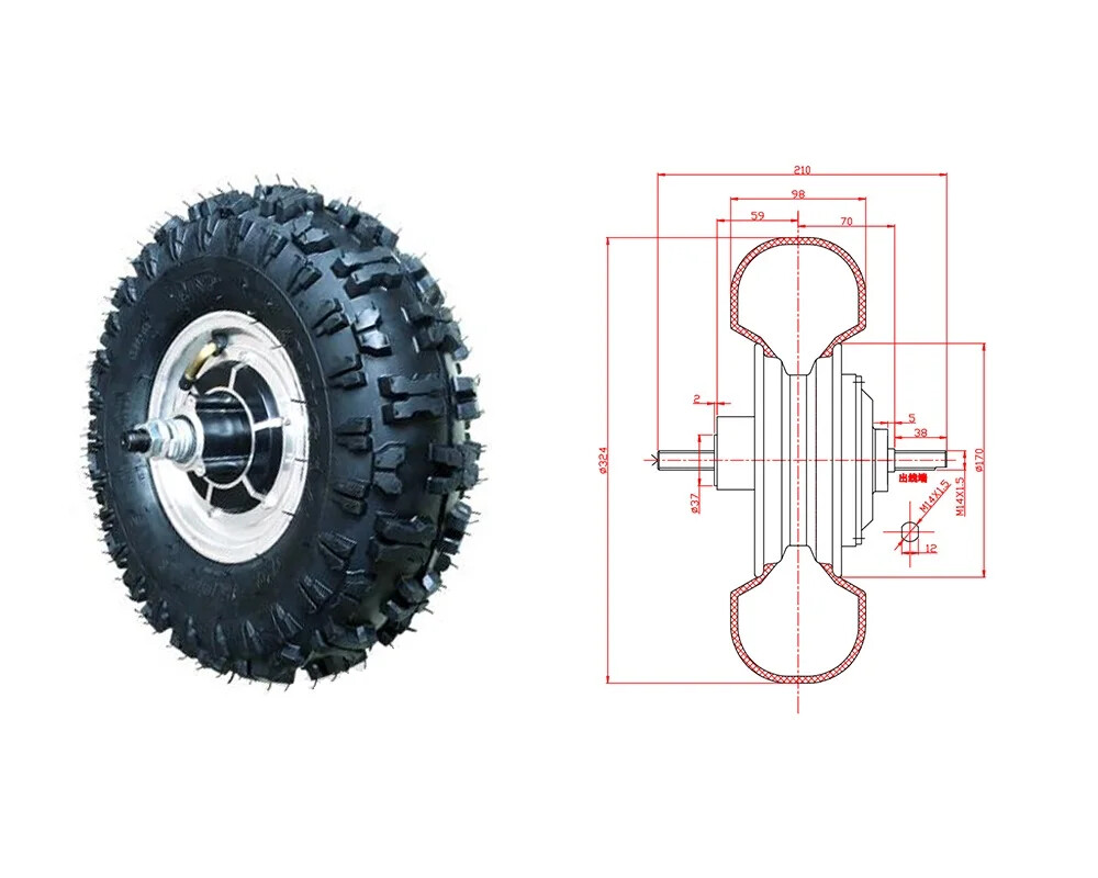 High-qality Wheelbarrow and Bike Electric Wheel Hub Motor 500w 800w 1000w 48v