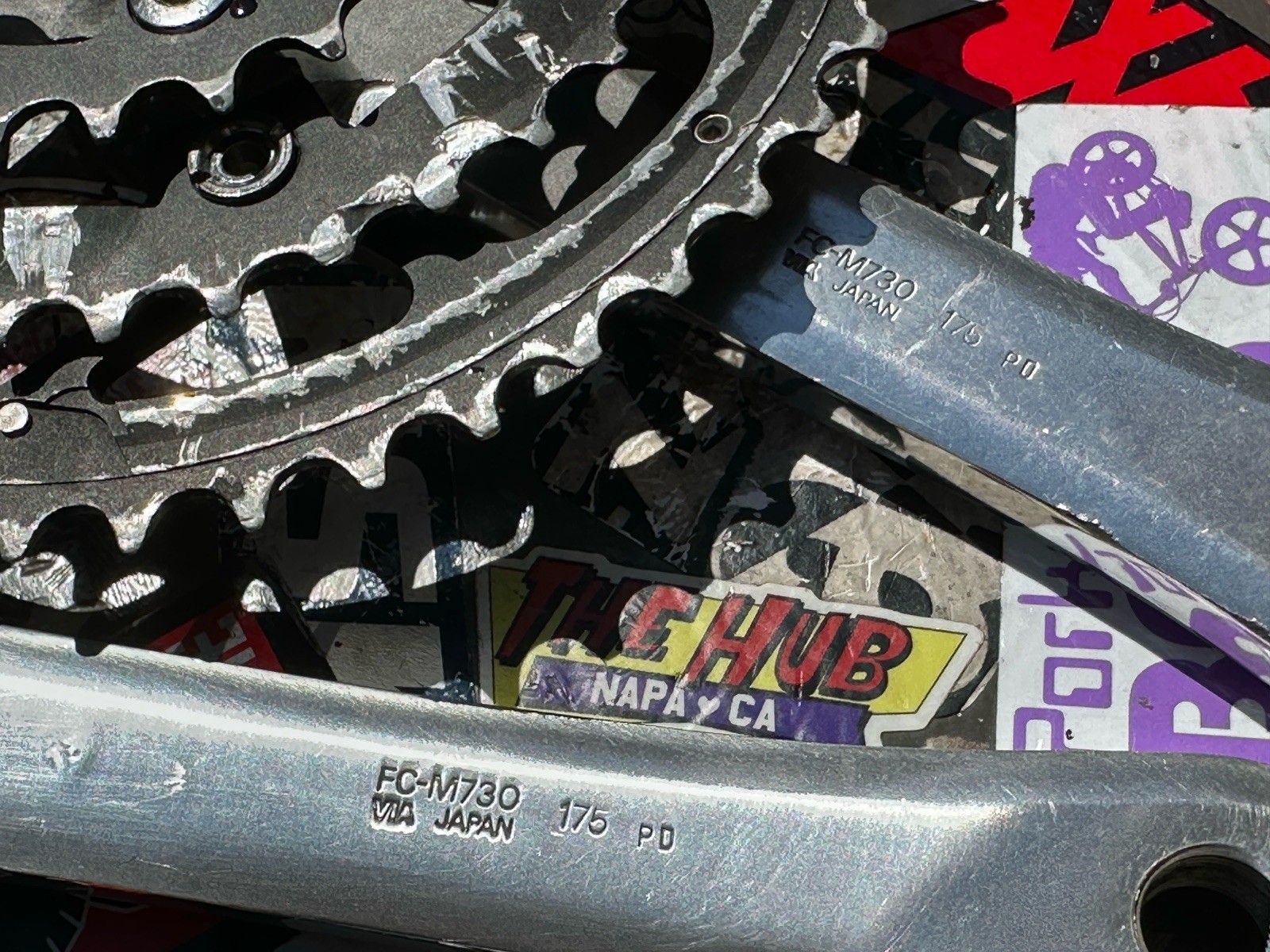 Shimano FC-M730 Vintage Mountain Bike Triple Cranks 175 Crankset Deore XT w/BB
