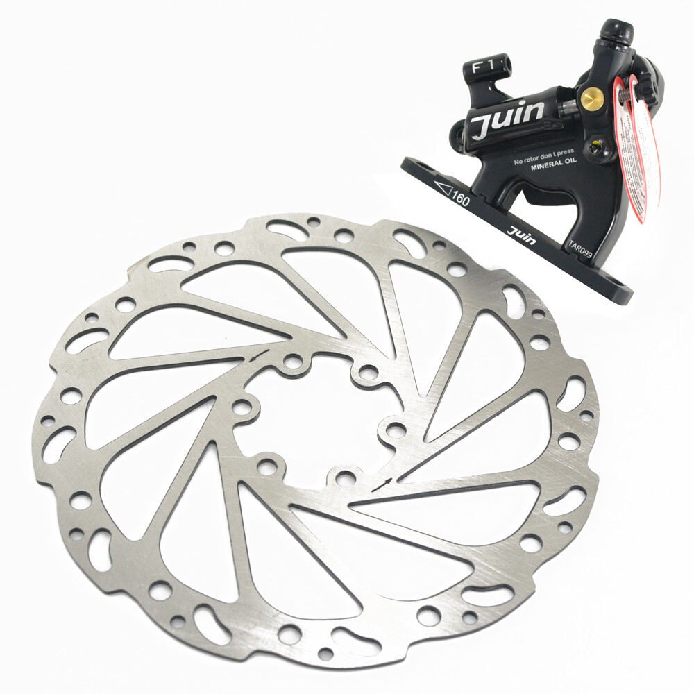 JUIN TECH F1 Hydraulic Flat mount Road CX Disc Brake set 160mm w/ Rotor ,Black