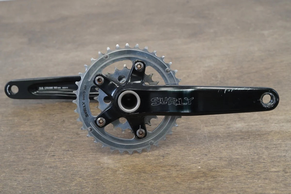 180mm 36/22T 24mm Surly O.D Alloy CX Gravel Crankset 1031g *100mm Wide*