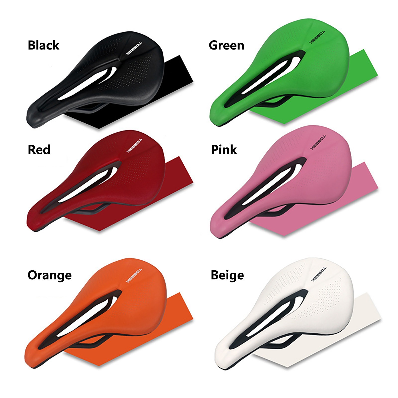 TOSEEK Bicycle Saddles Cushion Hollow Honeycomb Cycling Racing Road Bike Seats