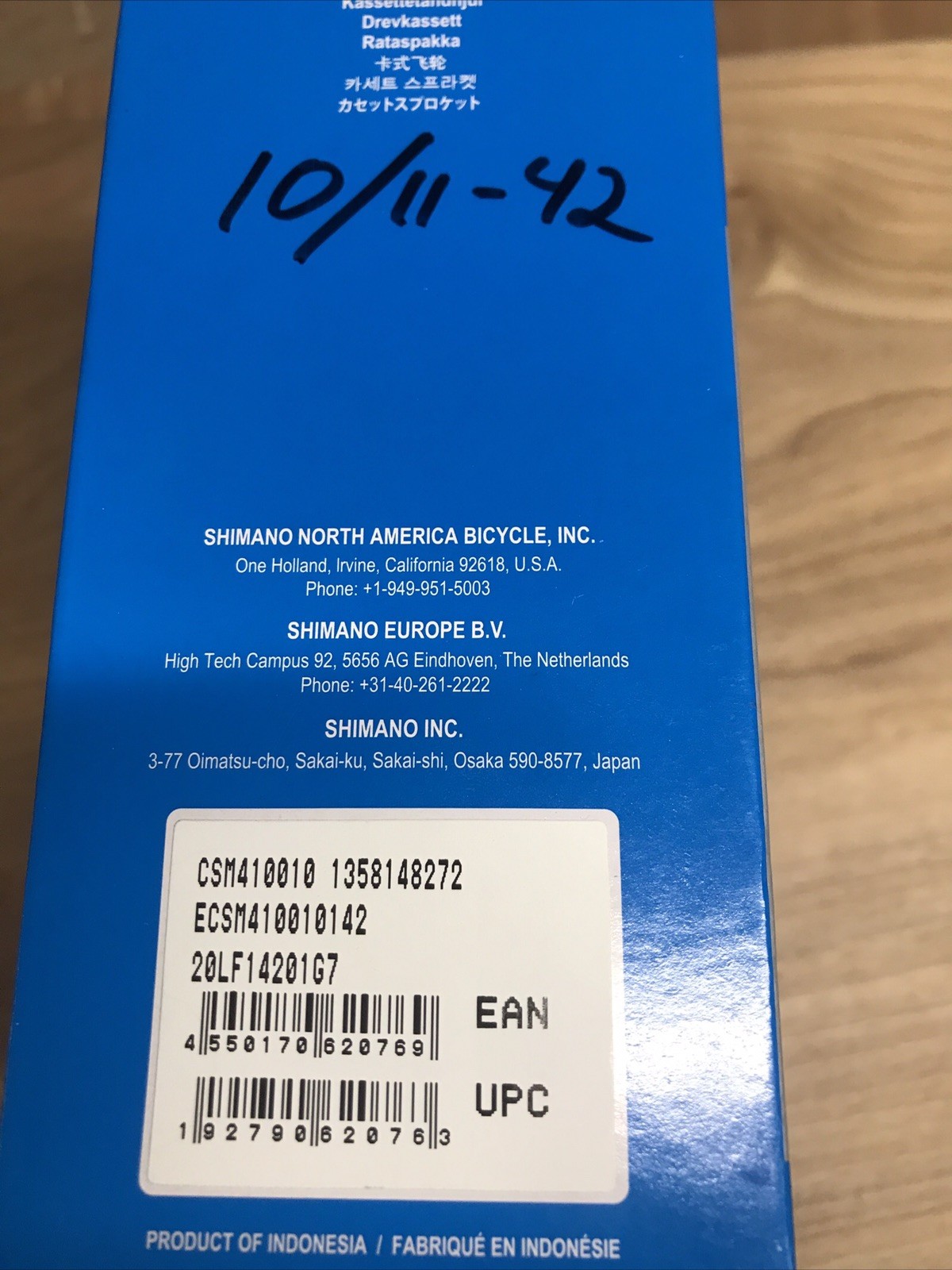 Shimano Deore CS-M4100-10 Cassette – 10-Speed, 11-42t, Silver