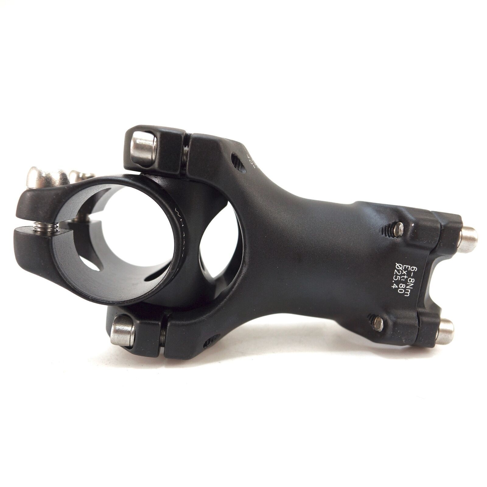 Ergotec Adjustable Bike Bicycle Stem 28.6 x 80mm handlebar clamp: 25.4 mm Black
