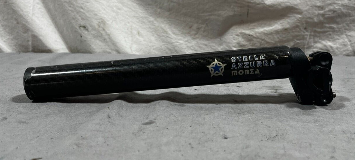 Stella Azzurra Monza 32.4mm x 275mm Black Carbon Fiber Seatpost Fast Shipping
