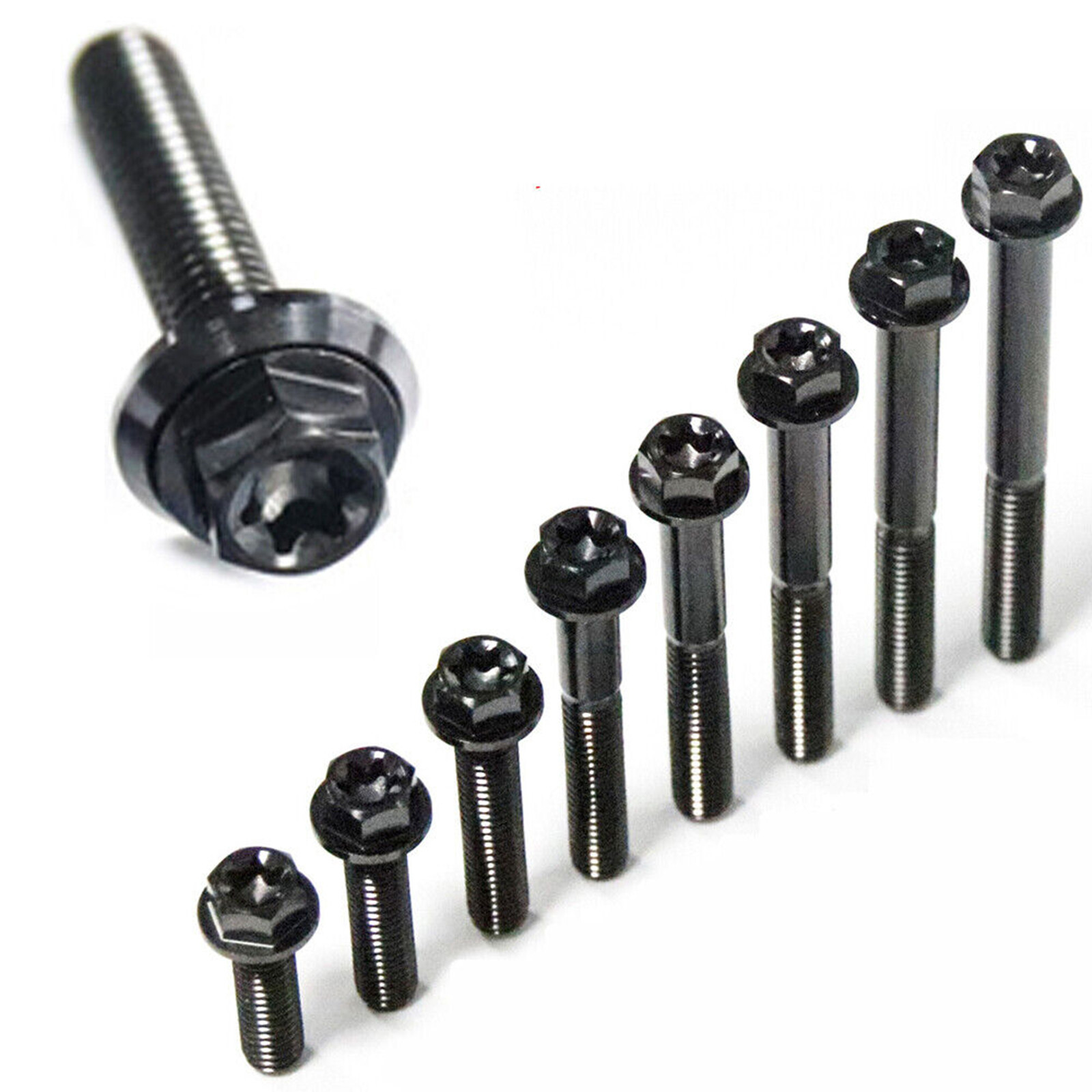 Titanium Hex Washer Screws M6X10-120mm Fastener Bolt Titanium/Gold/Burnt blue