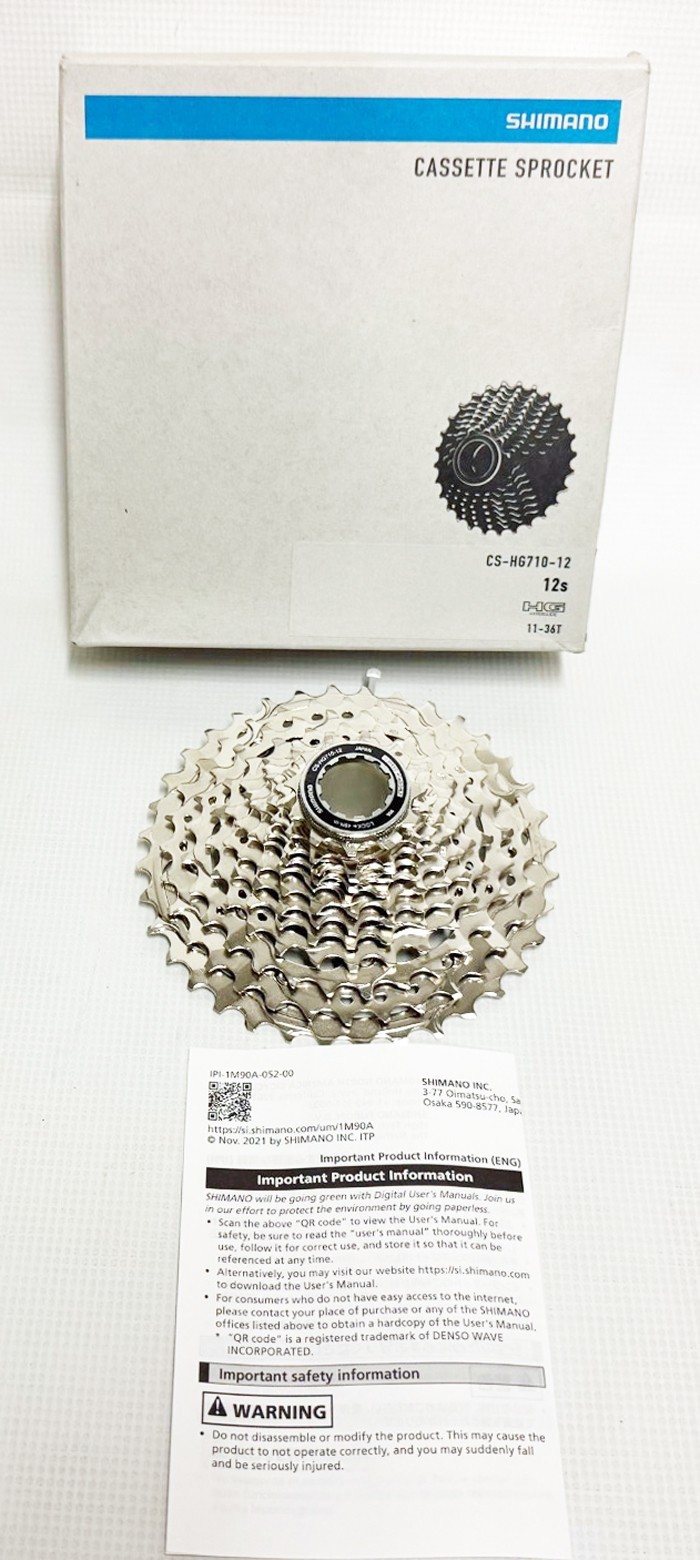 Shimano 105 CS-HG710-12 Cassette – 12-Speed, 11-36t, HG L2, Silver
