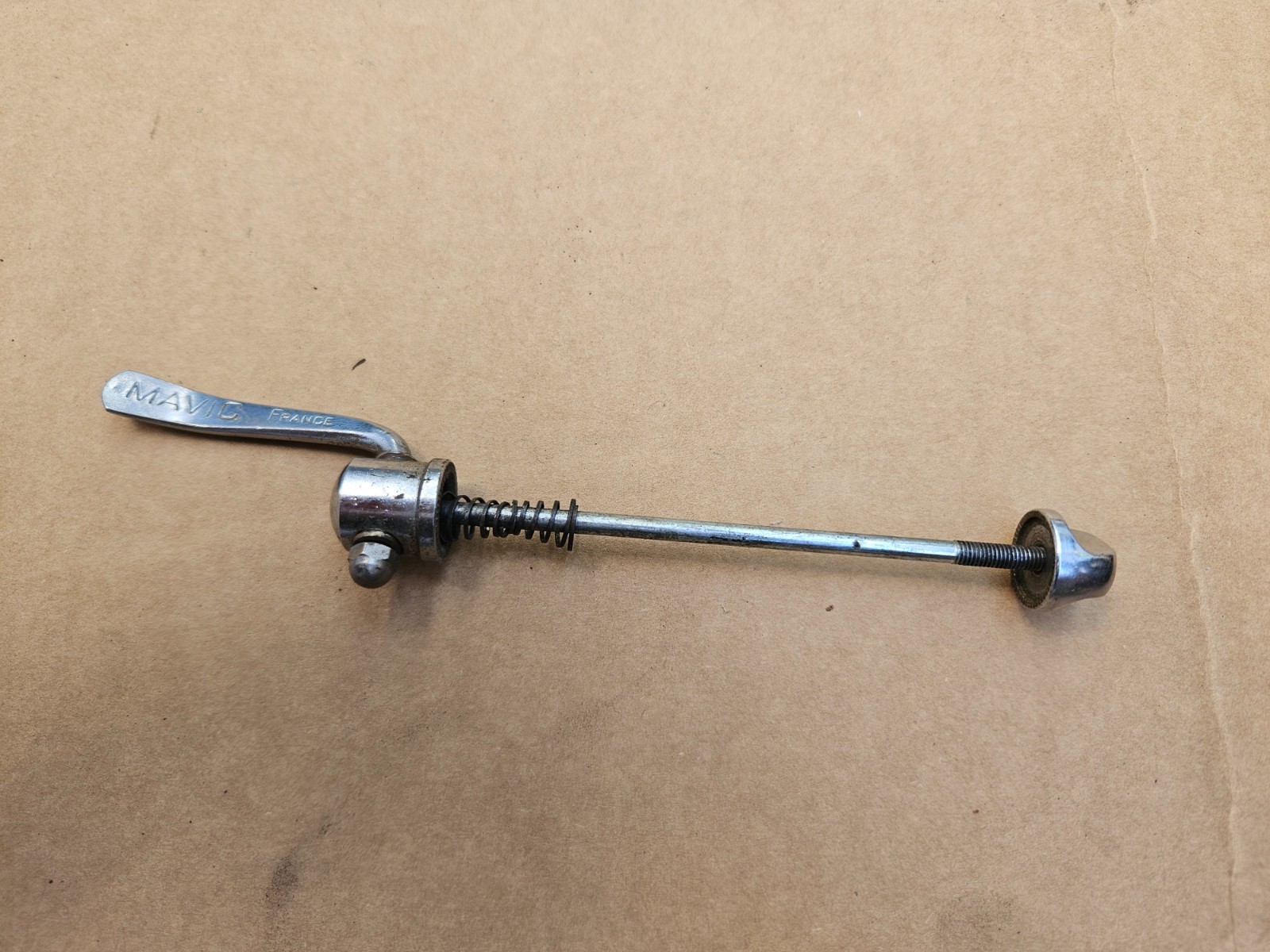 Vintage Mavic Quick Release Road Bike Front Skewer 100mm Spacing Chrome France