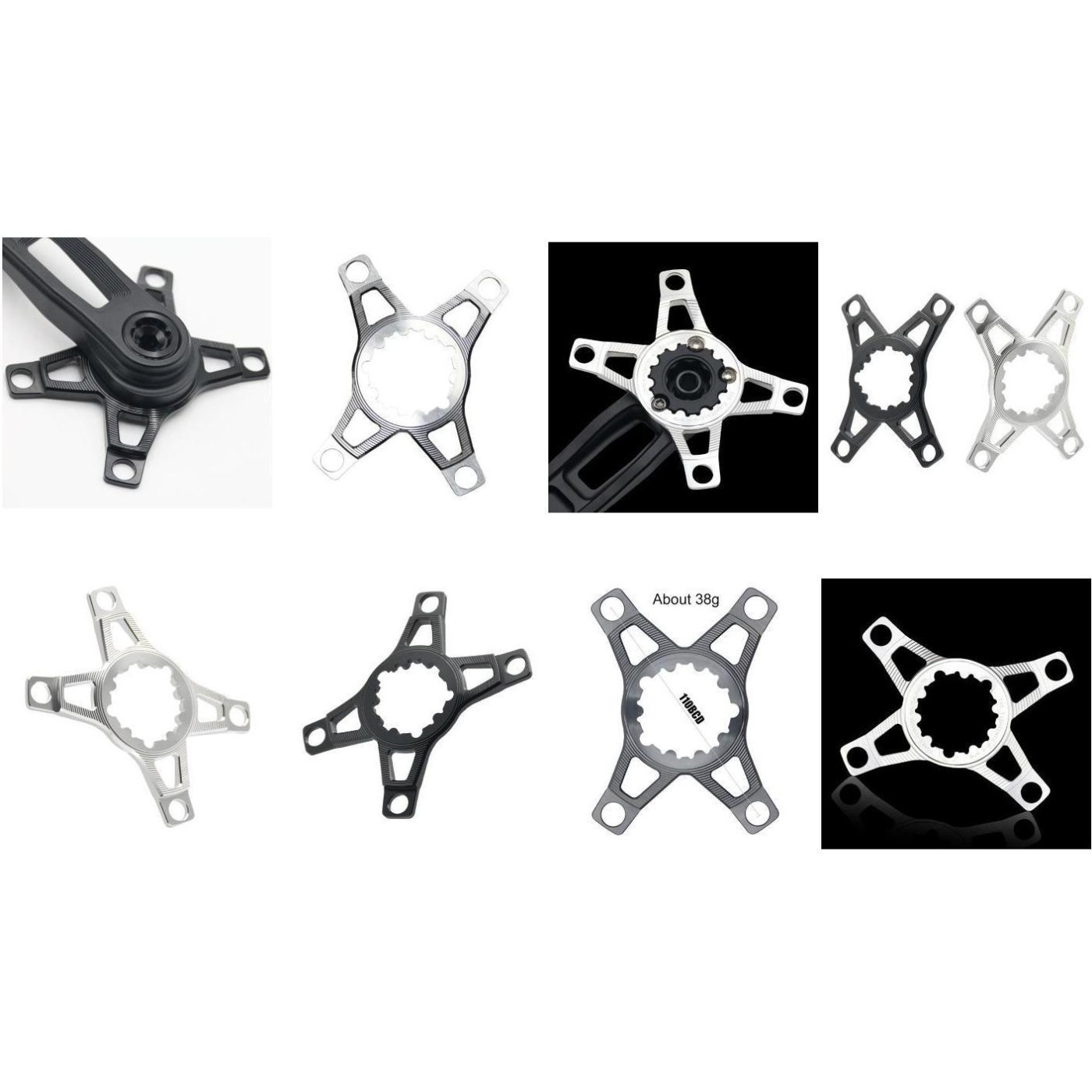 Biking Customization Aluminum Alloy Spider 40g Weight Fits 3 Bolt Crankset