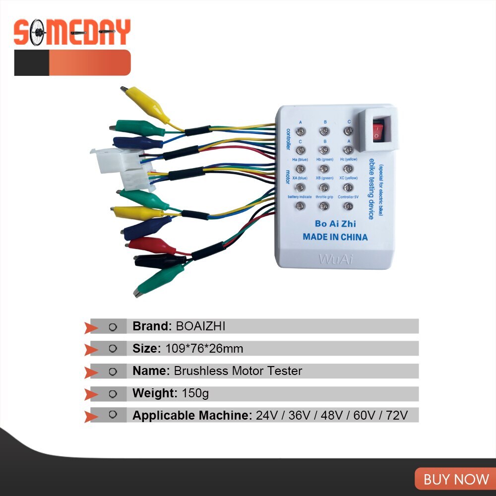 Electric Bicycle 24V 36V 48V 60V 72V Brushless Motor Portable Controller Tester