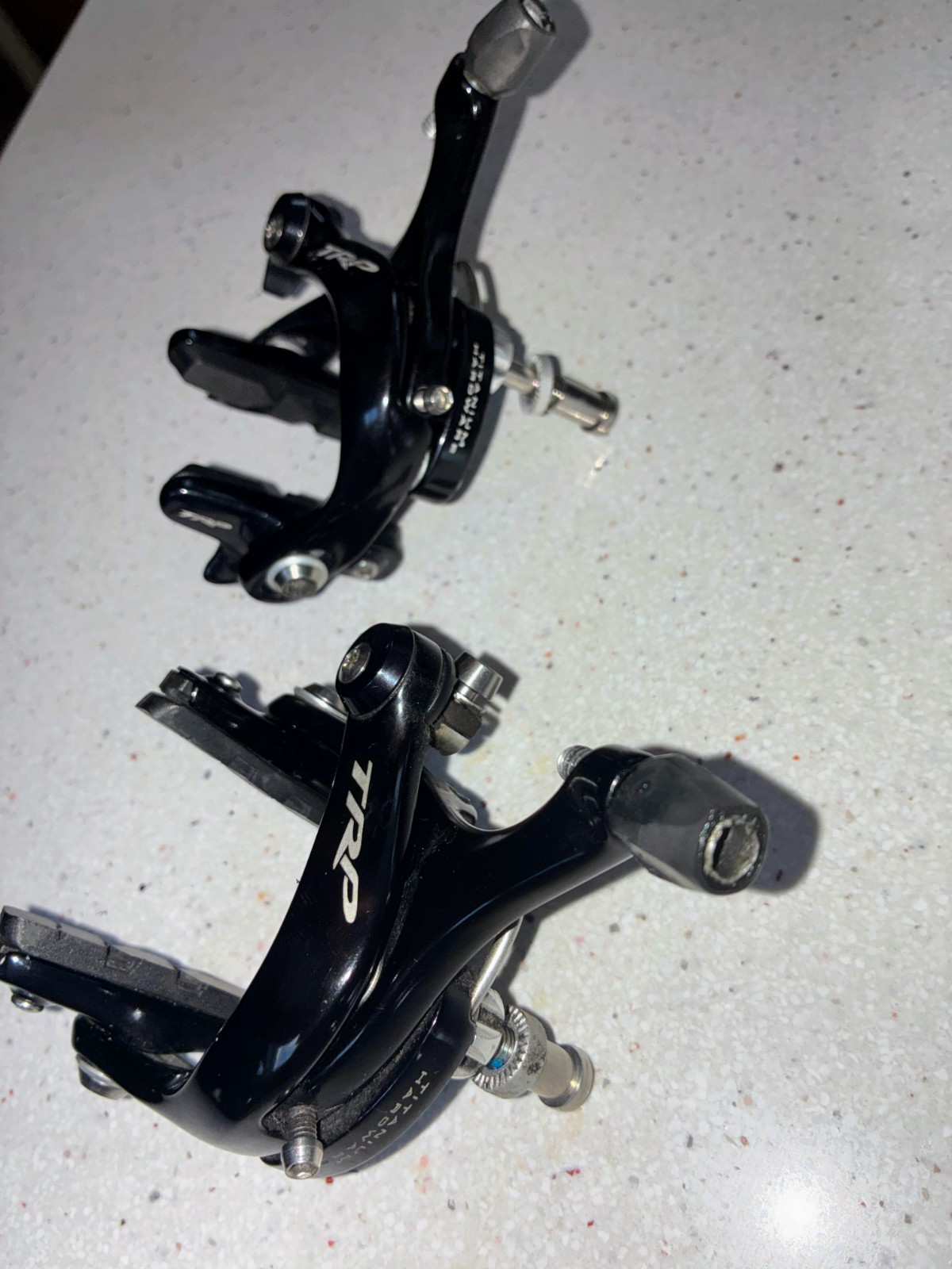 TRP Standard Center Mount Rim Brake Road Calipers Titanium Hardware 270 Grams!!!