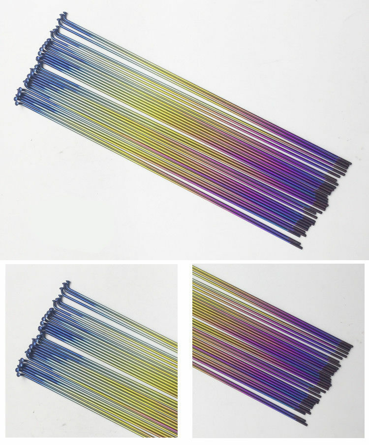 HOT! 36Pcs Titanium Alloy Bicycle Wheel Bicycle Spokes Can Be Customized Length