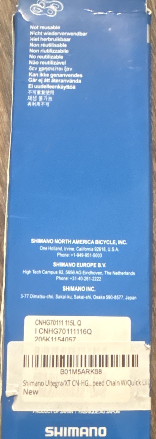 Shimano CN-HG701-11 11-Speed 116L SIL-TEC Chain E-Bike w/ Quick-Link