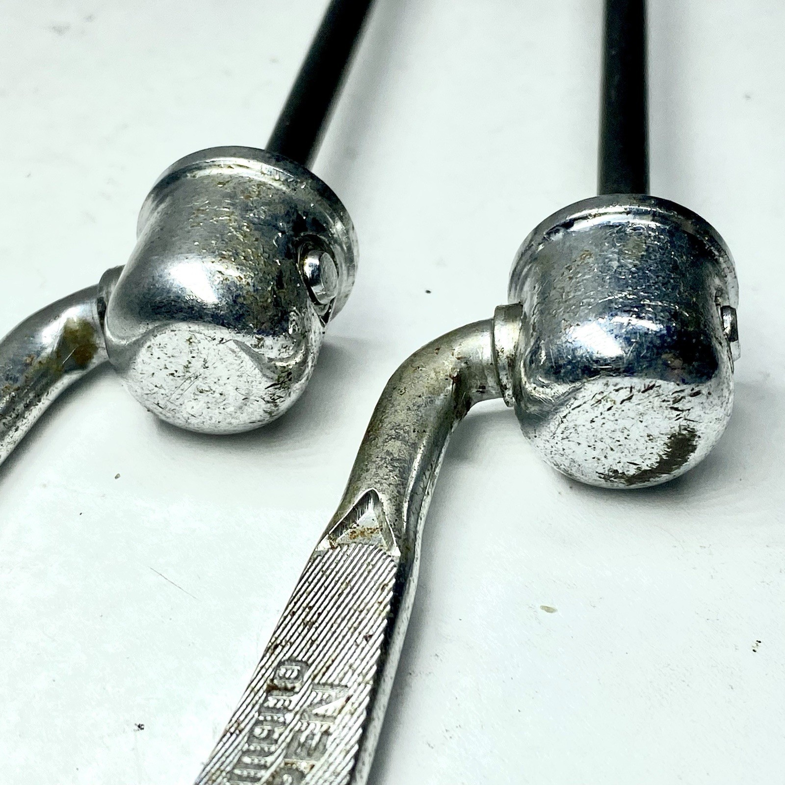 Shimano Quick Release Skewer Set Front Rear 100mm 135mm Chrome Vintage MTB