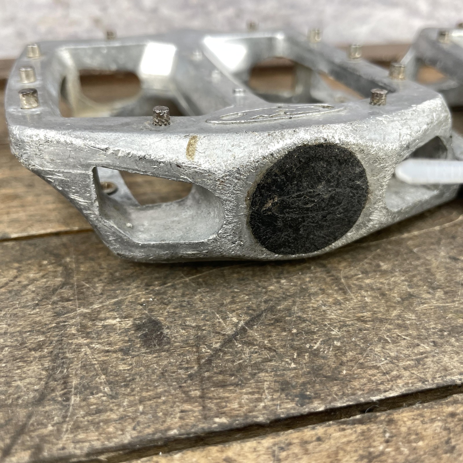 Vintage Schwinn XS BMX Pinned Pedals 1/2 Silver Aluminum Freestyle Old School