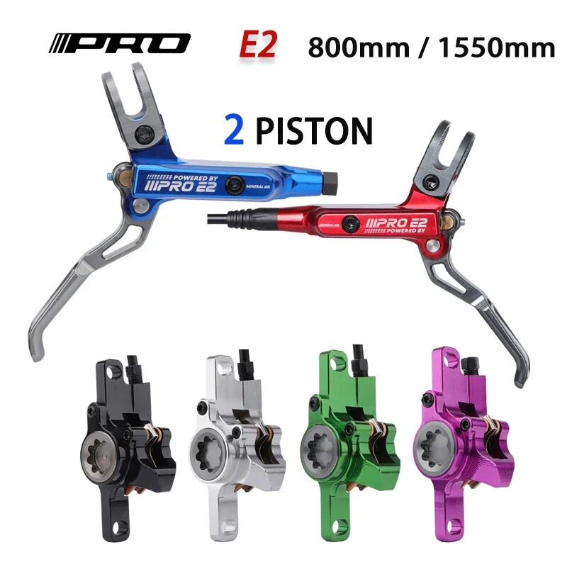 800/1550mm Bike Hydraulic Disc Brake 2 Piston Oil Pressure MTB DH AM Ebike Brake