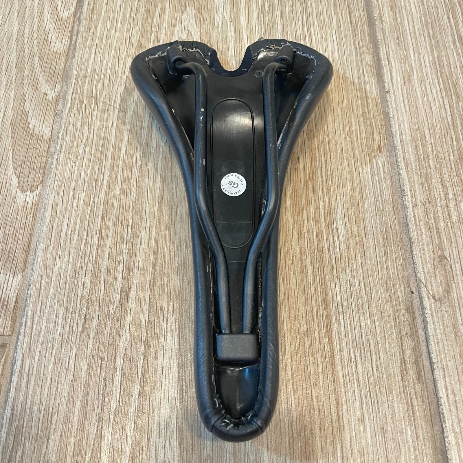Selle Italia Cervelo Saddle Black Leather Manganese Rails 135mm