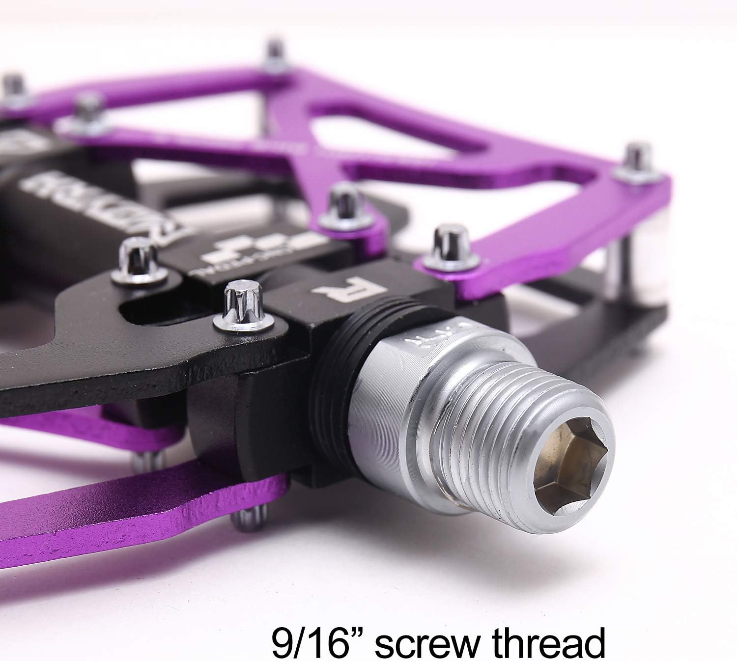 Mountain Bike Pedals, Ultra Strong Colorful CNC Machined 9/16″ Cycling Sealed 3