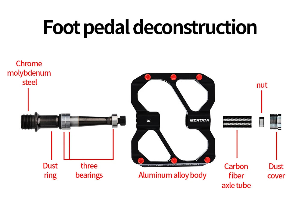 Ultralight MTB Road Bike Pedal Sealed Bearing Anti-slip Aluminum Alloy Pedals