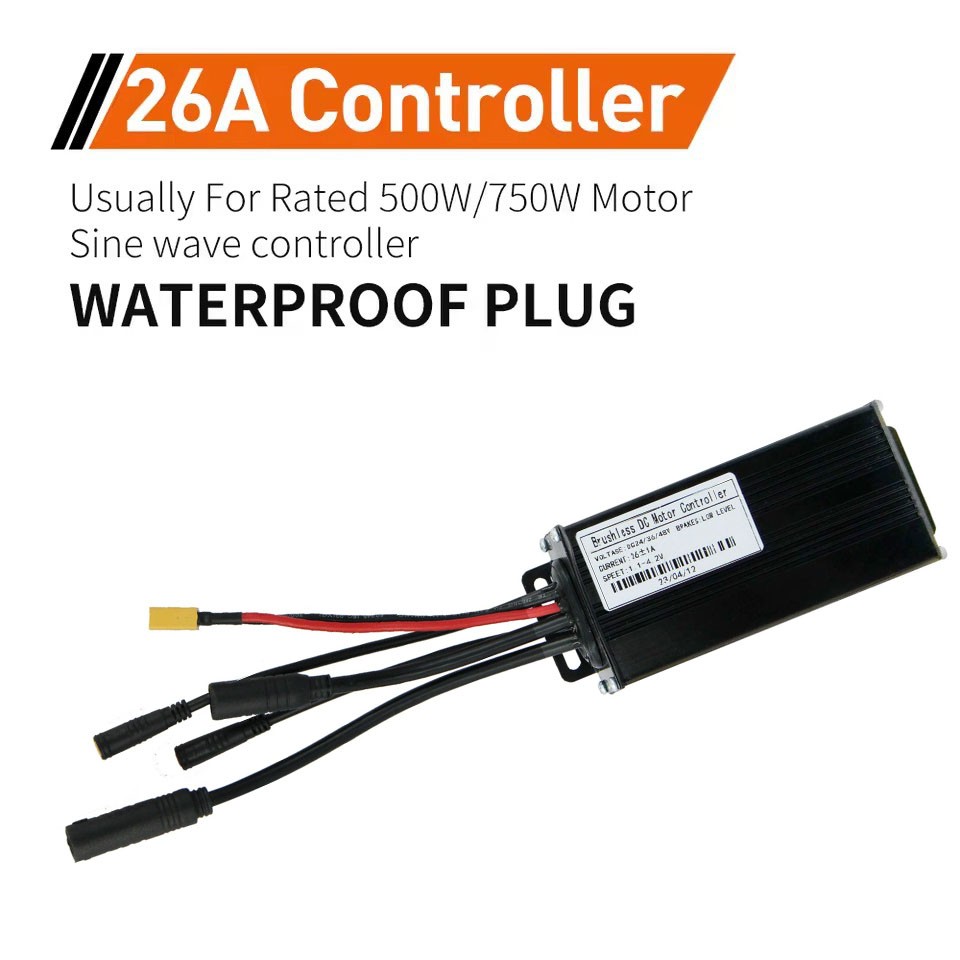 For 250W-1000W Motor E-bike 24V/36V/48V 17A 26A 30A Sine Wave Controller