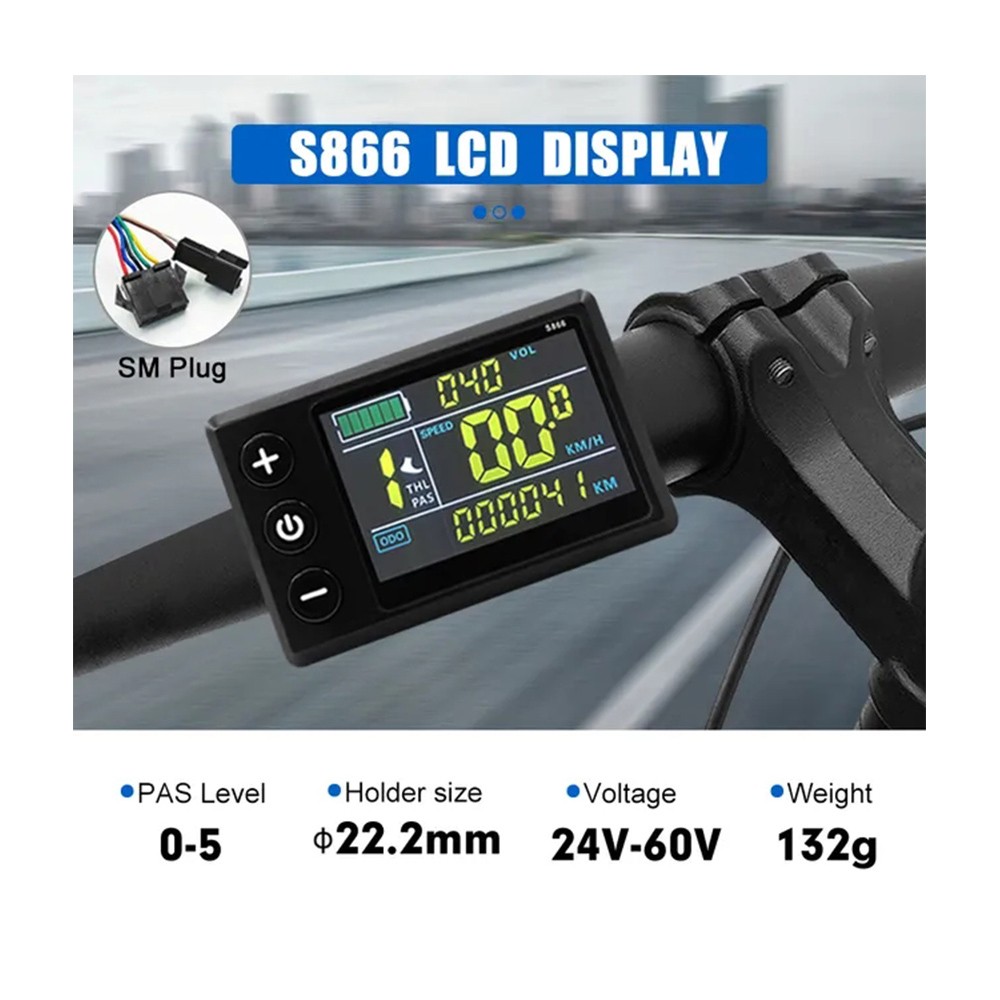 Ebike Display S866 S900 GD01 UKC1 UKC3 – SM/WP Plug LCD SUK