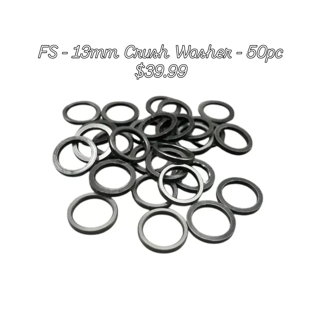 FS 13mm Crush Washer – 50 Pack – Fits Fox 34 / 36 / 38 / 40 Forks