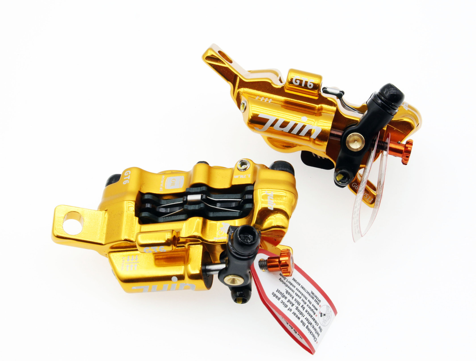 Juin Tech GTP6 MTB eBike CX Cycle 6-Piston Hydraulic Disc Brake Caliper Set