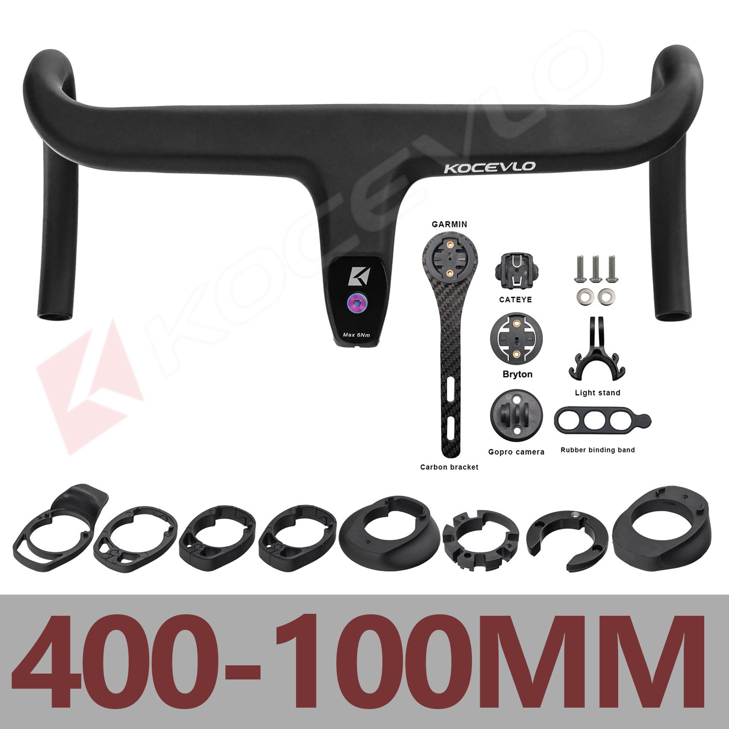 Cabron Fiber Integrated Handlebars Road Bike Drop Bar 28.6*360/380/400/420/440mm