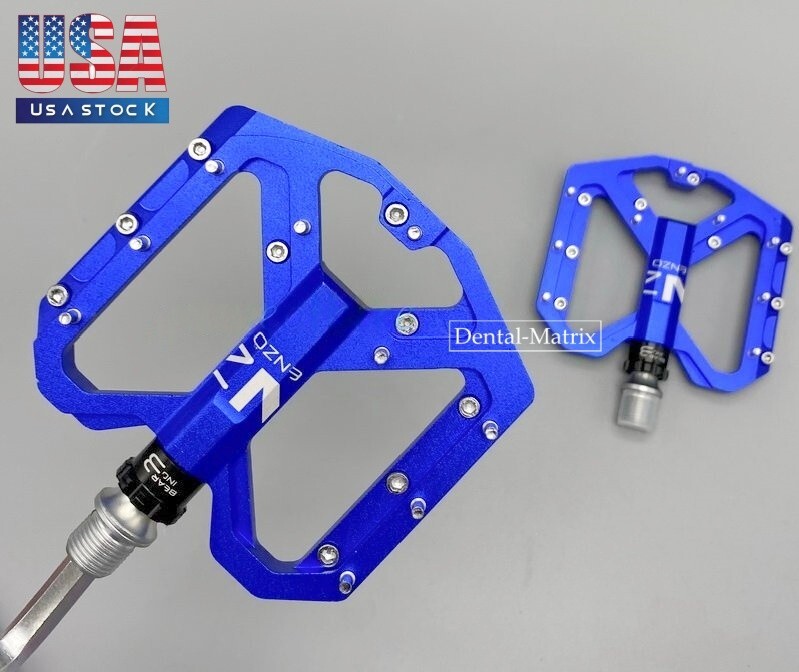ENZO Mountain Bike Pedal Aluminum MTB Road Bike 3 Bearings Platform Pedals 9/16″