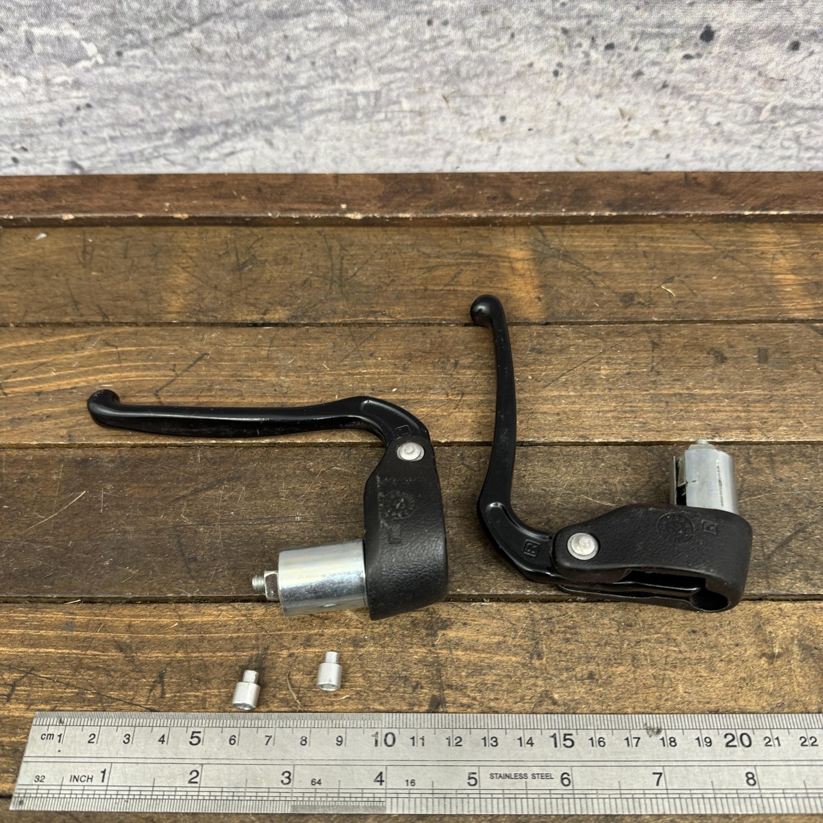 Vintage Dia-Compe Bar-End Brake Levers Pair Black 4-Finger Drop Bar Road Bike