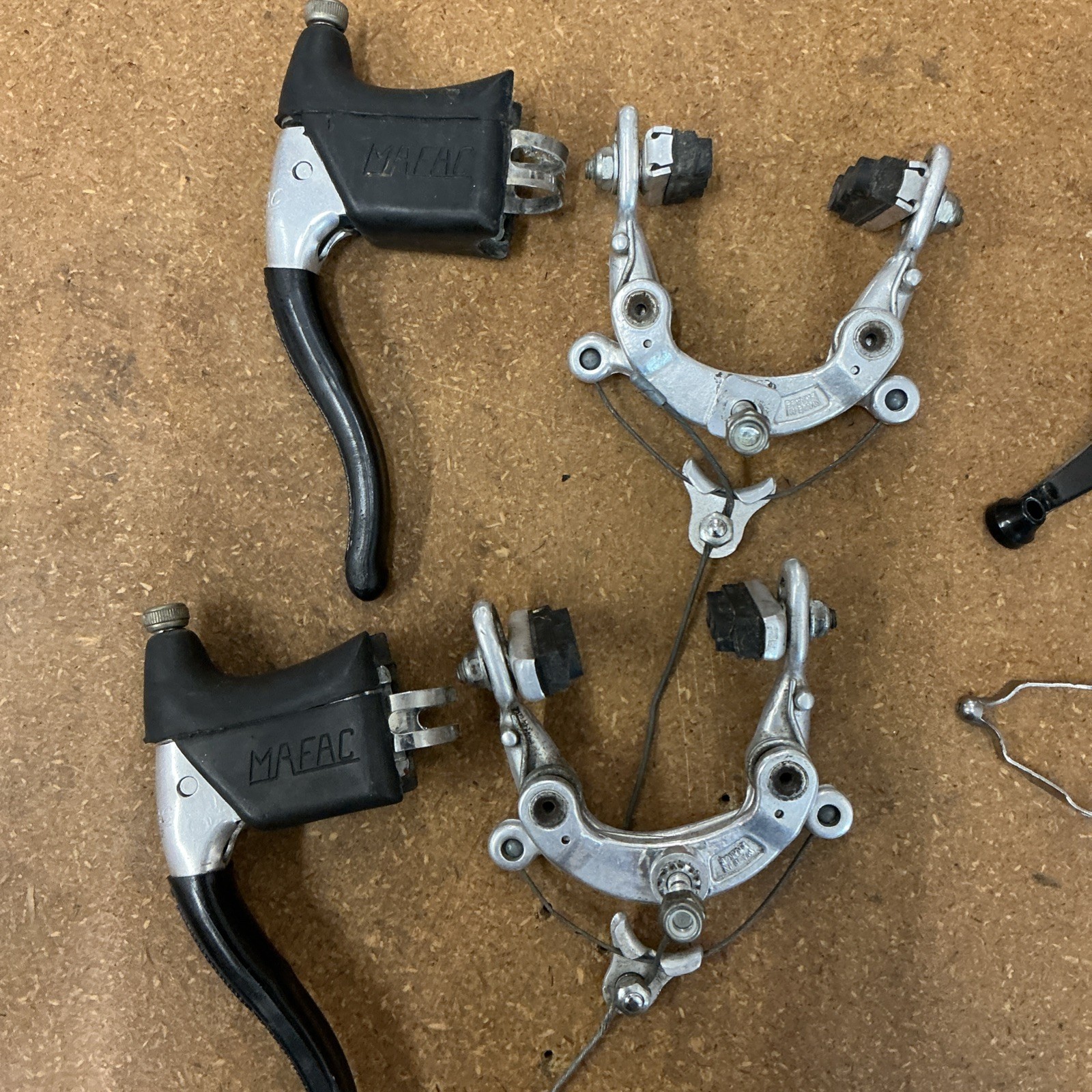 Vintage MAFAC RACER Centre Pull Brake Calipers + Levers Complete Set