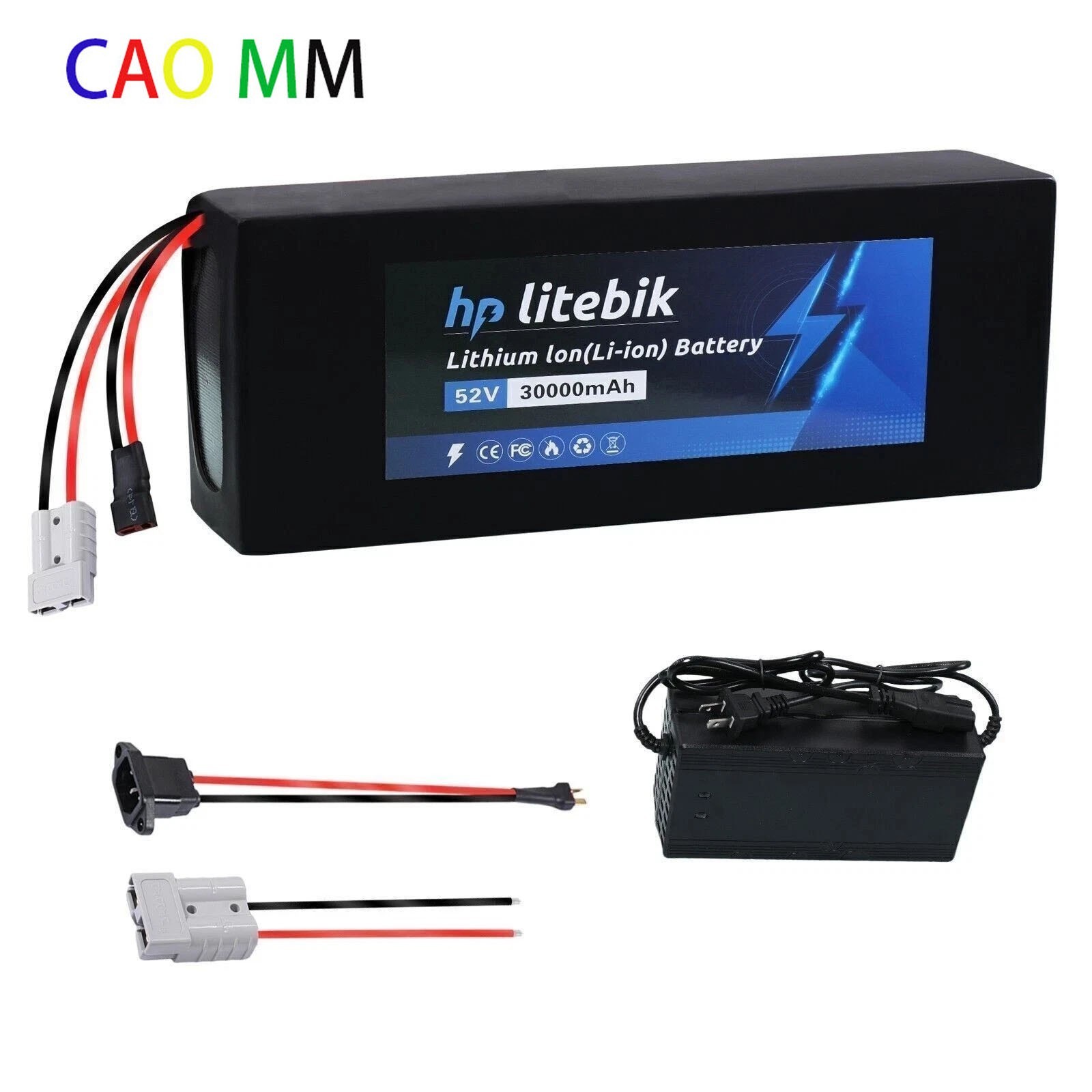52V 30Ah Lithium Ebike Battery 50A for 0-2600W Electric Bike Scooter Motorcycle