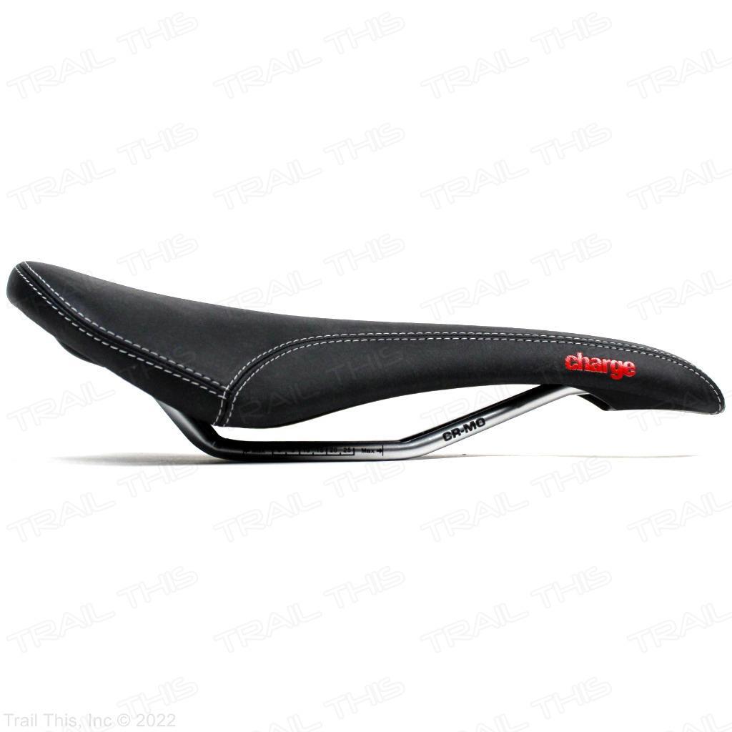 Charge Spoon Bike Saddle Black CrMo Rails Pressure Relief Lightweight Road MTB