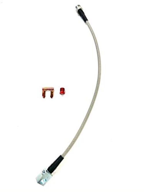 Universal Rear Braided Stainless Brake Hose, 21″ Long with mouting 21 Inches